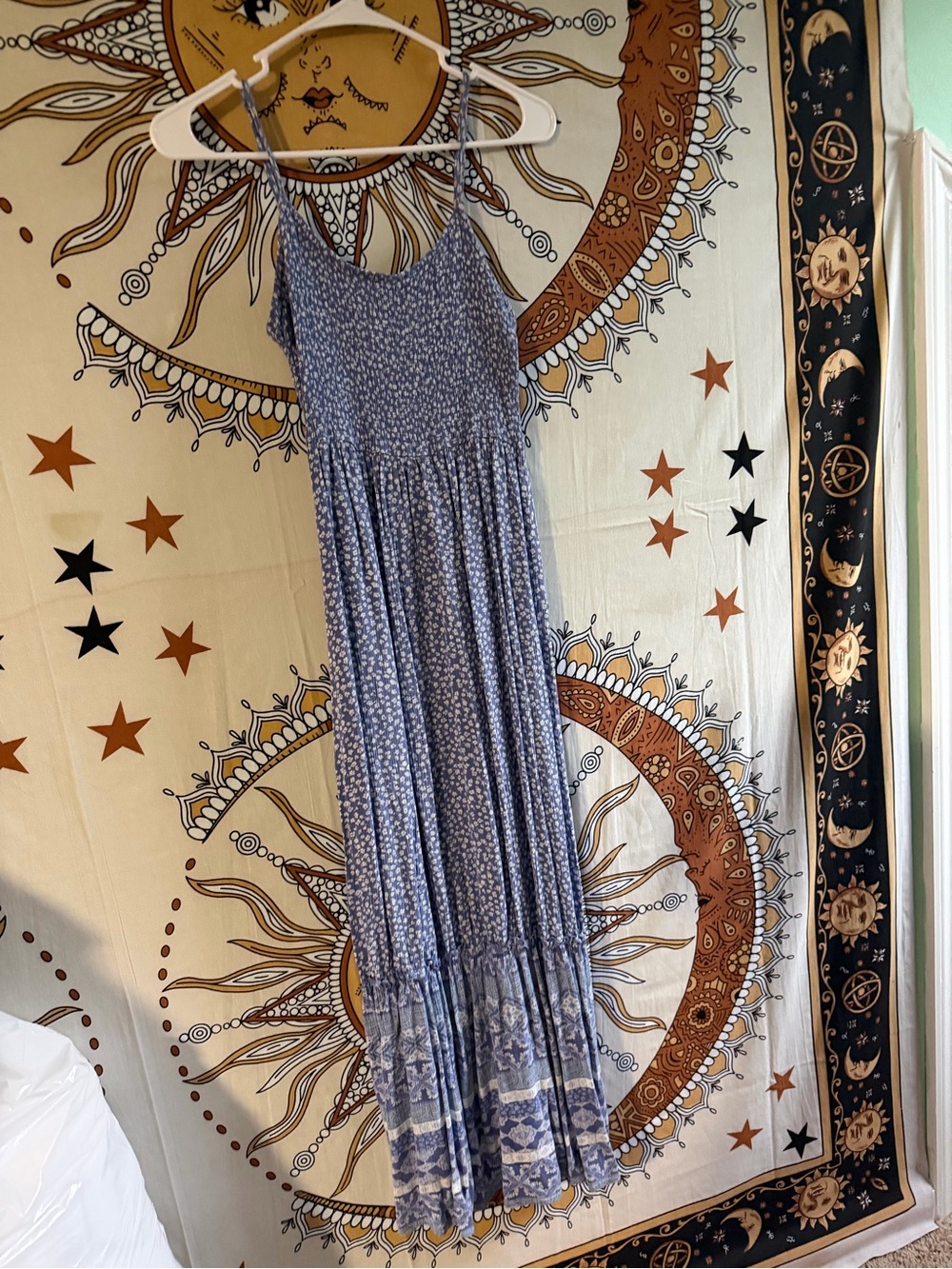 Blue Floral Maxi Dress